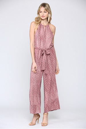 POLKA DOT PRINTED HALTER NECK  ...